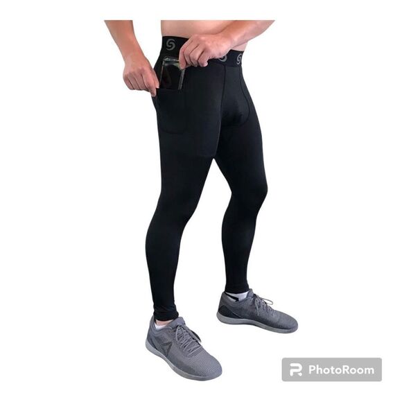 Sport-it Men's Compression Workout Shorts Leggings with Pockets for Phone XXL - Picture 1 of 9